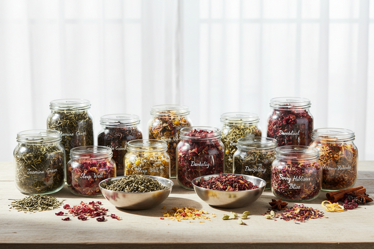 Chás , infusões e Rooibos