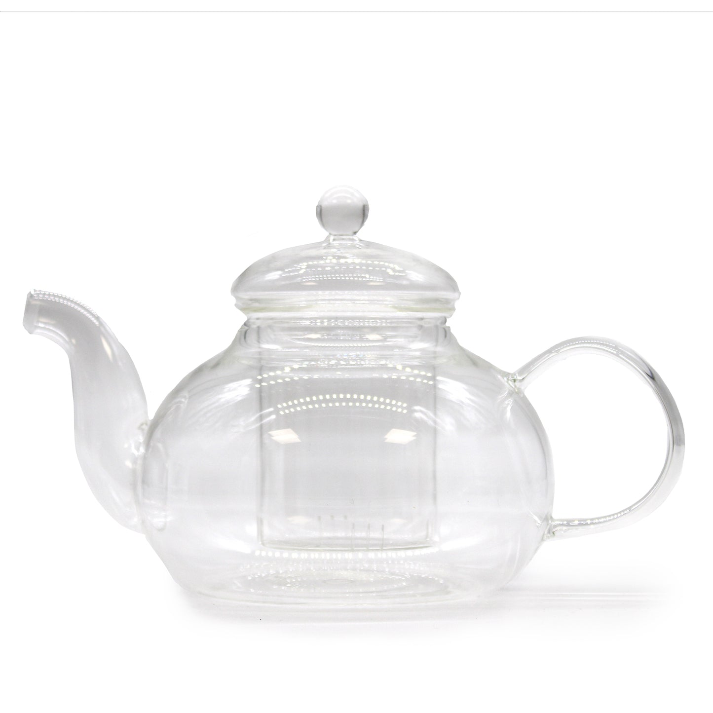 Glass infuser teapot - round pearl 800ml