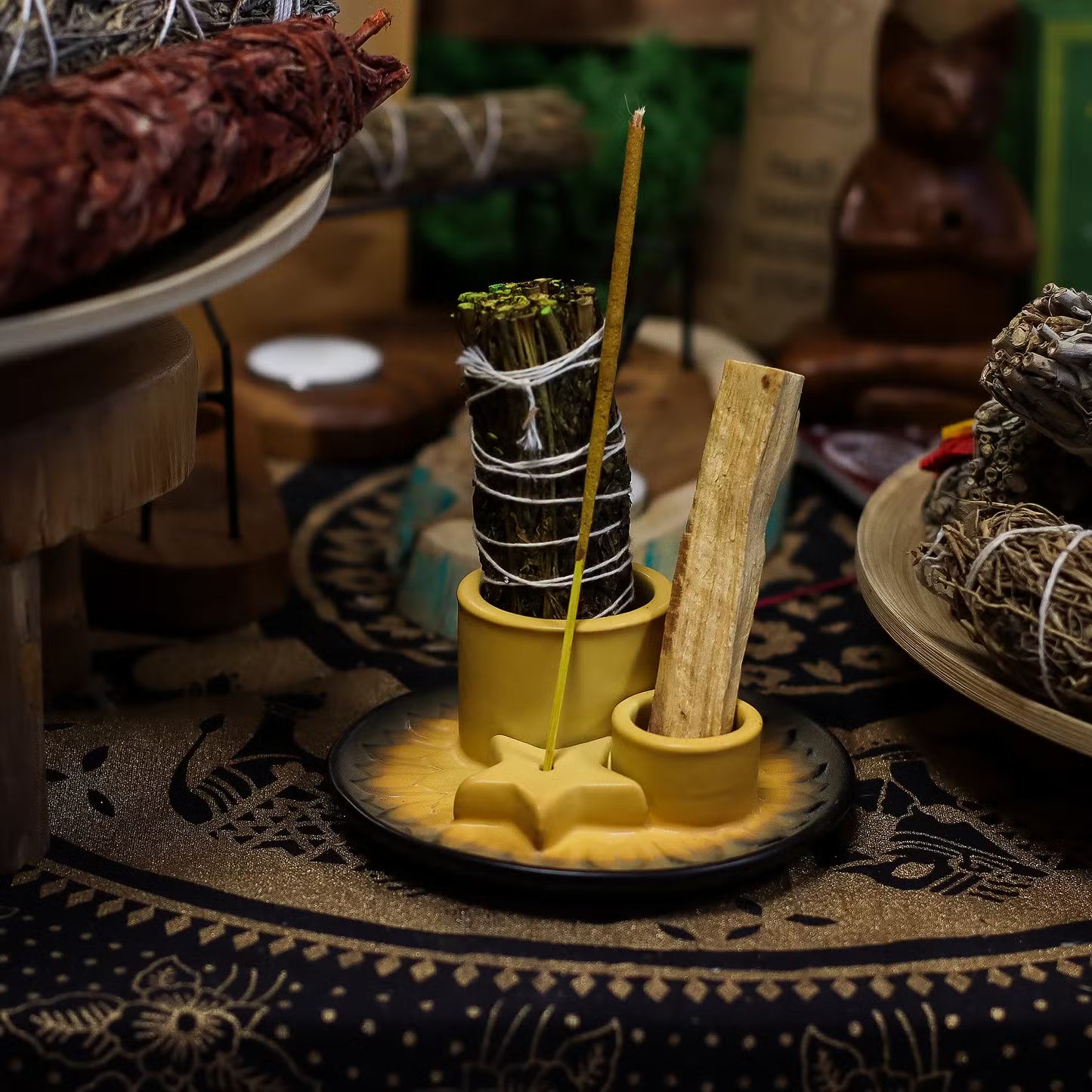Suportes e Queimadores para Tochas e Palo santo